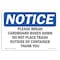 Signmission OSHA Notice, 5" Height, Please Break Cardboard Boxes Down Do Not Sign, 7" X 5", Landscape OS-NS-D-57-L-17337 - alternate 1